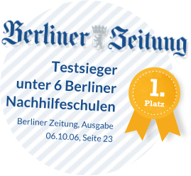Berliner Zeitung hat 6 berliner Nachhilfeschulen getestet. Das Lernwerk ist testsieger.