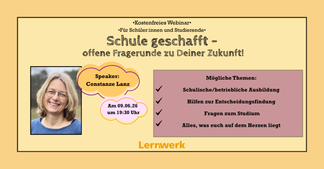 Schule geschafft - offene Fragerunde zu deiner Zukunft