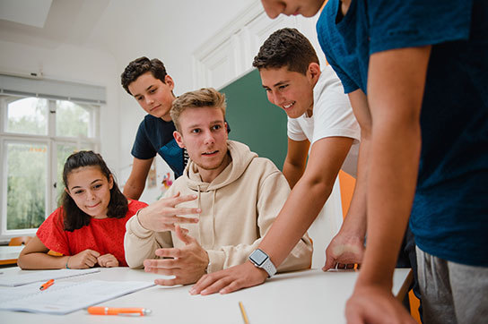 Unterrichtssituation im Gruppenunterricht im Lernwerk Charlottenburg