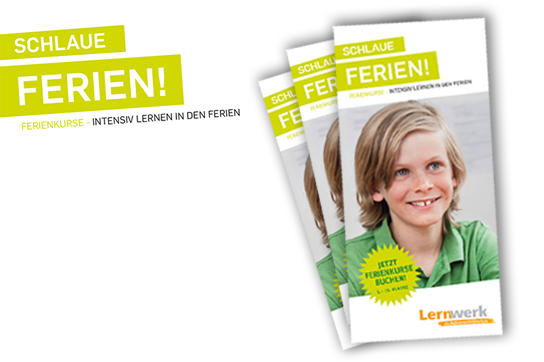 Informatiosflyer zum Ferienkursangebot des Lernwerk