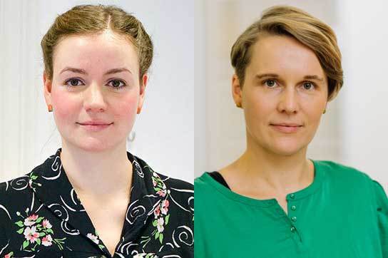 Hannah Cesarz und Stephanie Nendza teilen sich die Leitung der Filiale Reinickendorf