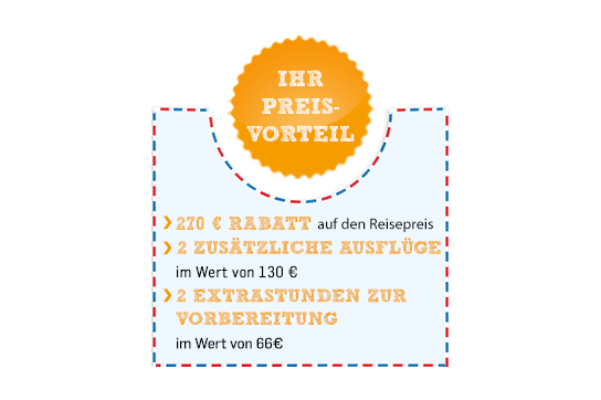 Ihr Lernwerk Preisvorteil: 466€ ggü dem normalen Reisepreis