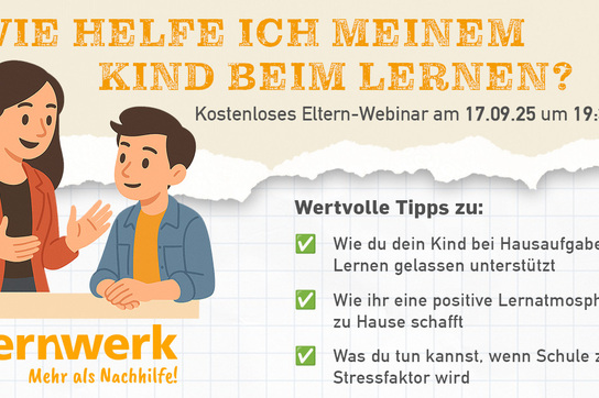 Webinar: Wie helfe ich meinem Kind beim Lernen?