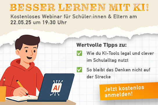 Besser lernen mit KI - kostenfreies Webinar