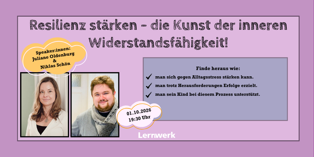 Resilienz stärken - die Kunst der inneren Widerstandsfähigkeit. Kostenfreies Webinar am 01.10.26 um 19:30